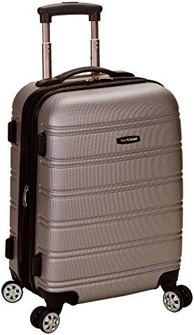 Rockland Melbourne Hardside Expandable Spinner Wheel Luggage, Silver, Carry-On 2... - Image 2