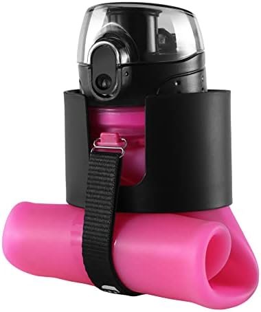 BPA-Free Silicone Collapsible Water Bottle - Leak Proof Twist Cap - 22 oz (Pink) - Image 3