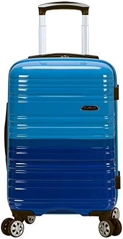 Rockland Melbourne Hardside Expandable Spinner Wheel Luggage, Two tone blue, Car... - Image 2