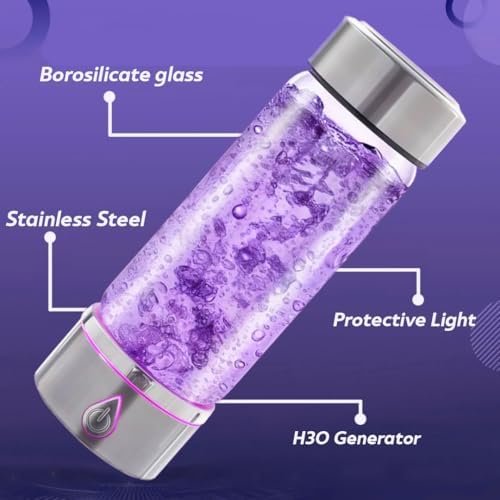 H3O Hydrogen Water Bottle - Hydrogen-Infused Water Machine with Built-in Purple ... - Image 8