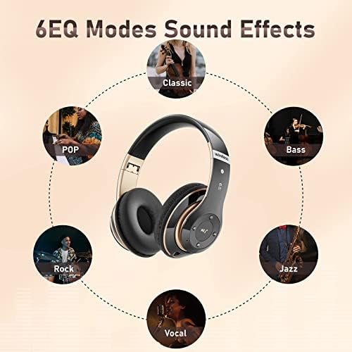 Bluetooth Headphones Over Ear, 6S Wireless Headphones Wired with 6 EQ Modes, 40 ... - Image 6