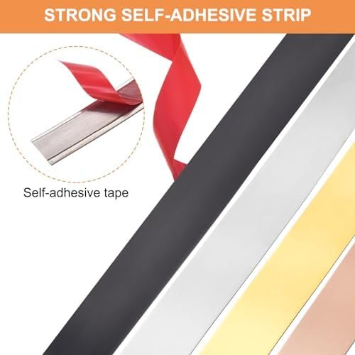 uxcell Wall Trim Molding, Stainless Steel Peel and Stick (Mirror-Like Finish), f... - Image 5