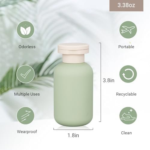 3.4 oz Travel Bottles for Toiletries, Leak Proof Squeeze Bottles Refillable, Pla... - Image 3