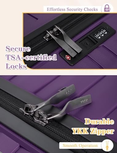 Carry On Luggage 22x14x9 Airline Approved, 20 Inch Carry on Suitcases with Wheel... - Image 5