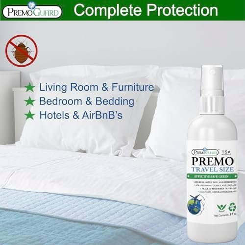 Travel Bed Bug & Mite Killer Spray by Premo Guard 3 oz – Child & Pet Safe – Fast... - Image 4