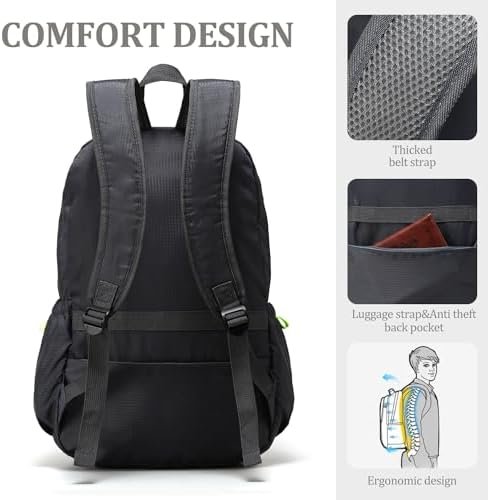 Travel Backpack Carry On Flight Approved Waterproof Anti Theft Lightweight Backp... - Image 6