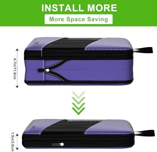 Compression Packing Cubes for Suitcases, UNTIFUL 6 Set Travel Organizer Cubes fo... - Image 3