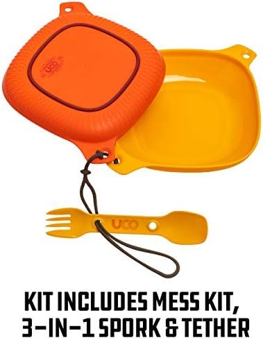 UCO 4-Piece Camping Mess Kit with Bowl, Plate and 3-in-1 Spork Utensil Set - Image 3