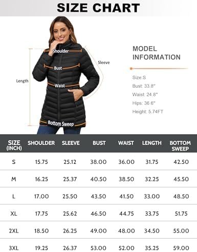 ROYAL MATRIX Women's Packable Puffer Jacket - Lightweight Winter Warm Long Quilt... - Image 8