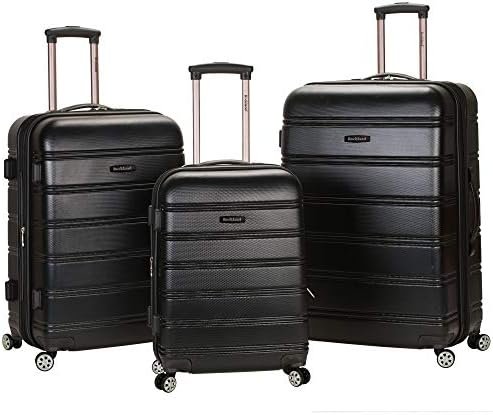 Rockland Melbourne Hardside Expandable Spinner Wheel Luggage, Black, 3 Piece (20... - Image 2