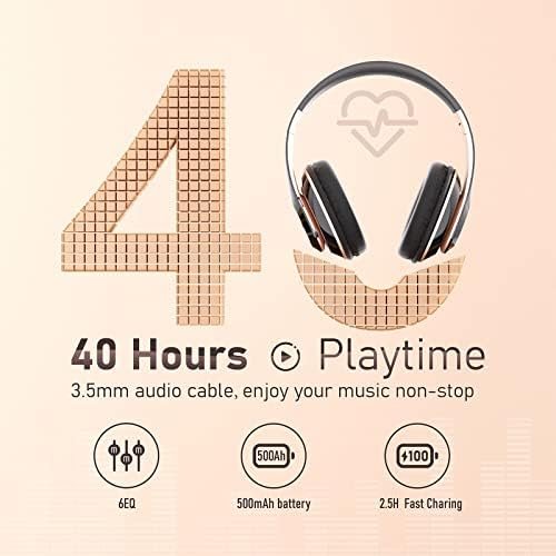 Bluetooth Headphones Over Ear, 6S Wireless Headphones Wired with 6 EQ Modes, 40 ... - Image 3