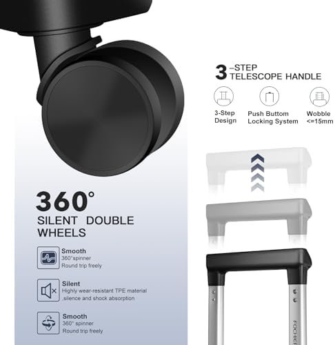 FOCHIER F Expandable Luggage Sets 3 Piece With TSA Lock,Luggage Set PP Material ... - Image 5