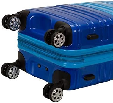 Rockland Melbourne Hardside Expandable Spinner Wheel Luggage, Two tone blue, Car... - Image 9