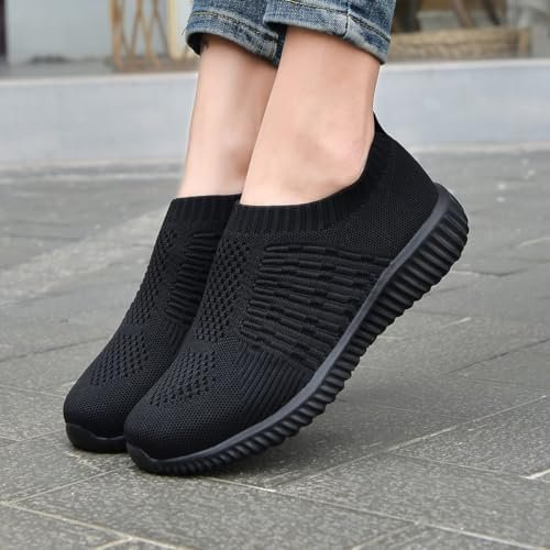 konhill Women's Slip On Walking Shoes Breathable Mesh Sneakers Work Casual Tenni... - Image 7