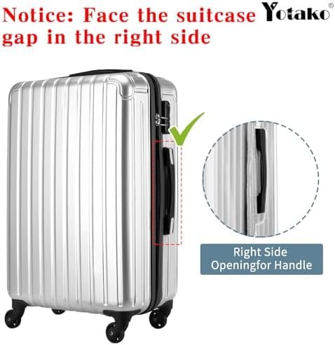Yotako Upgraded Zippered Clear PVC Suitcase Cover, 30 Inch Luggage Covers for Su... - Image 4