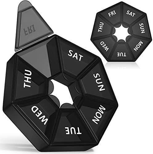 Gelibo,Weekly Pill Organizer, 2 Pack Portable Travel Pill Box Dispenser Medicine... - Image 2