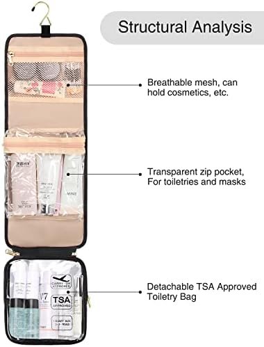 Relavel Travel Toiletry Bag for women with Detachable TSA Approved Toiletry Bag,... - Image 4
