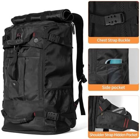 Travel Backpack Carry On Backpack Durable Convertible Duffle Bag Fit for 15.6 In... - Image 6
