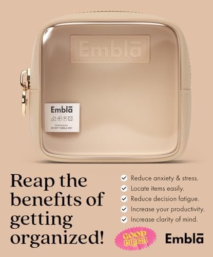 Embla Clear Cosmetic Bag Makeup Bag, Clear Zipper Pouch Cosmetics Bags Cute Wome... - Image 7