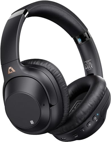 Ankbit E500Pro Noise Cancelling Headphones, Wireless Bluetooth Over Ear Headphon... - Image 2