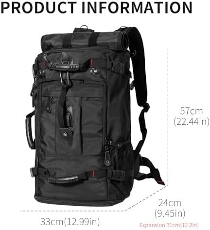 Travel Backpack Carry On Backpack Durable Convertible Duffle Bag Fit for 15.6 In... - Image 4