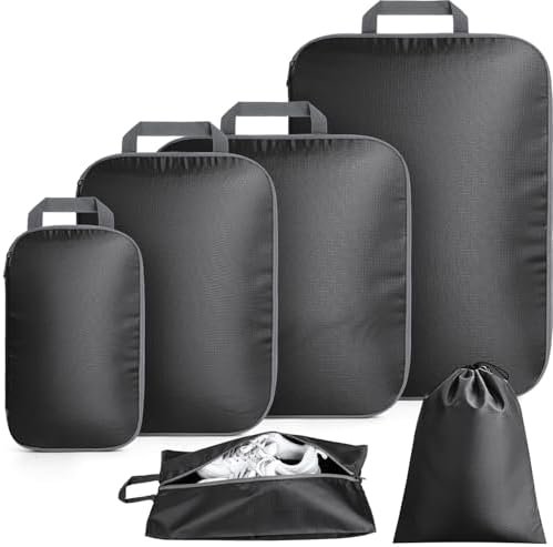 Packing Cubes for Travel, 6 Set Lightweight Compression Travel Bags - Luggage Su... - Image 2