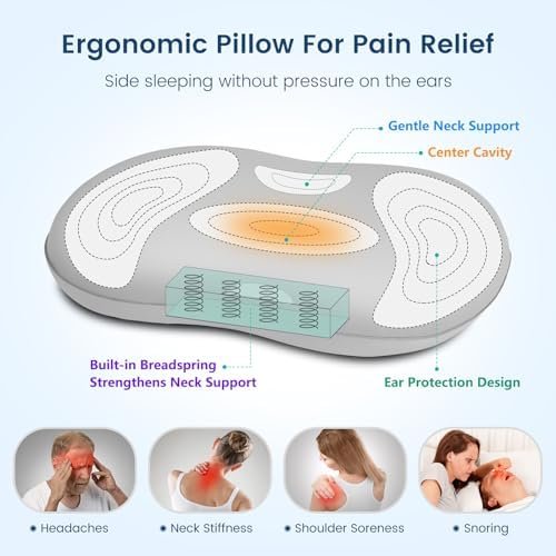 Elegear Cervical Neck Pillow, Cooling Neck Pillow for Pain Relief - Zero-Pressur... - Image 3