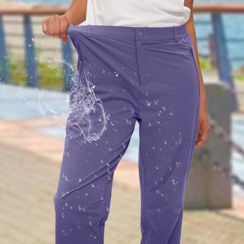 Women's Hiking Travel Pants Quick Dry Lightweight Breathable Athletic Fishing wi... - Image 3