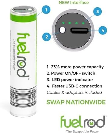 FuelRod USB-C Portable Charger Kit - Pack of 2 - Includes All Cables & Adapters ... - Image 3