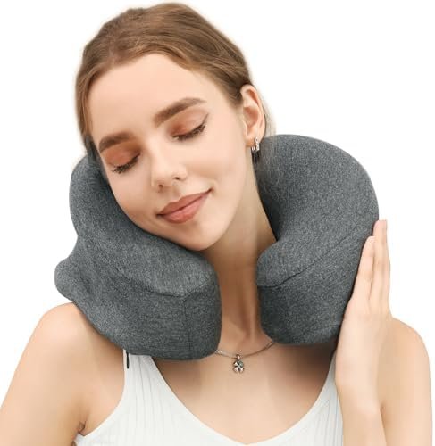 2024 New Memory Foam Travel Neck Pillow for Car and Airplane Travel Pillow. Desk... - Image 3