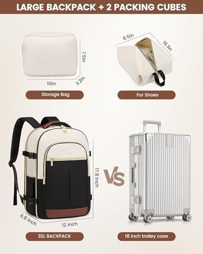 LOVEVOOK Travel Backpack for Women, TSA Carry on Backpack Flight Approved, Perso... - Image 5