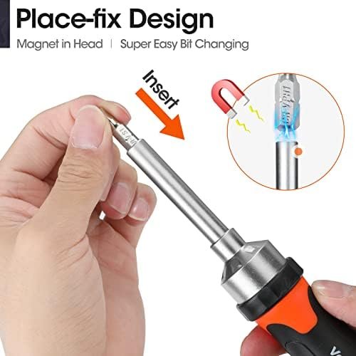 ValueMax 13-in-1 Multi-bit Ratcheting Screwdriver Set Tool All in One, Portable ... - Image 5