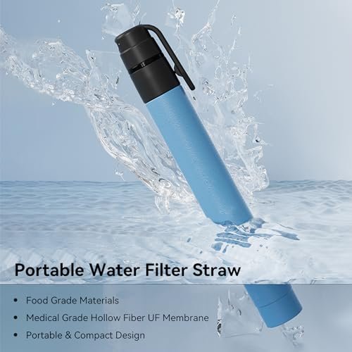2pcs Outdoor Mini Water Filter Straw Emergency Portable Water Filtration System ... - Image 10