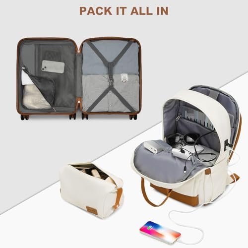 Kono Airline Approved Suitcase Set 3 Piece Luggage Set Lightweight Carry On Trav... - Image 5