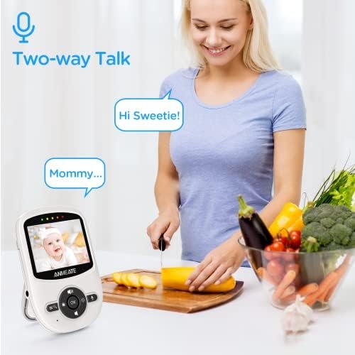 ANMEATE Video Baby Monitor with Digital Camera, Digital 2.4Ghz Wireless Video Mo... - Image 6
