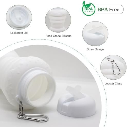 Collapsible Water Bottle Reusable Water Bottle For Outdoors & Indoors Leak-Proof... - Image 3