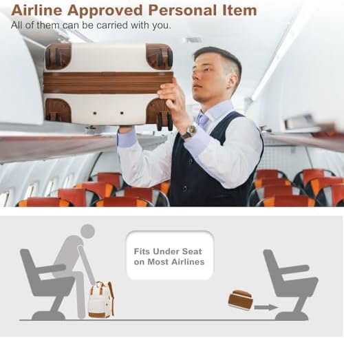 Kono Airline Approved Suitcase Set 3 Piece Luggage Set Lightweight Carry On Trav... - Image 4