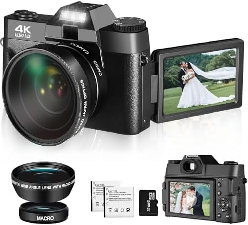 Upgrade 4K Digital Camera for Photography and Video, 16X 48MP Auto-Focus Vloggin... - Image 2