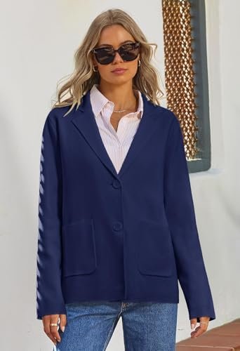 MEROKEETY Women's 2024 Fall Long Sleeve Cardigan Button Lapel Casual Open Front ... - Image 9