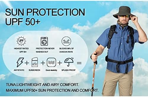Men's UV UPF 50+ Fishing Shirts for Men Sun Protection Soild Anti-Static Breatha... - Image 6