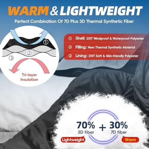MAXOV Double Sleeping Bags for 2 Adults, 2-3 Person Sleeping Bag for Camping Two... - Image 5