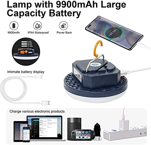 10000mAh 4000LM Flashlight Portable LED Camping Lantern Rechargeable Light 30W w... - Image 4