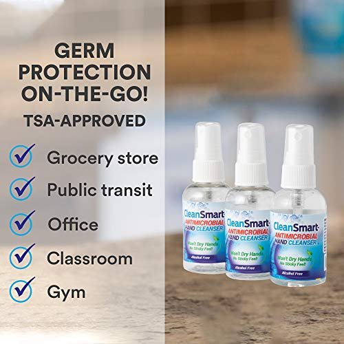 CleanSmart Skin & Hand Cleanser, 2 Ounce Spray Bottle (Pack of 3) Alcohol-Free S... - Image 3