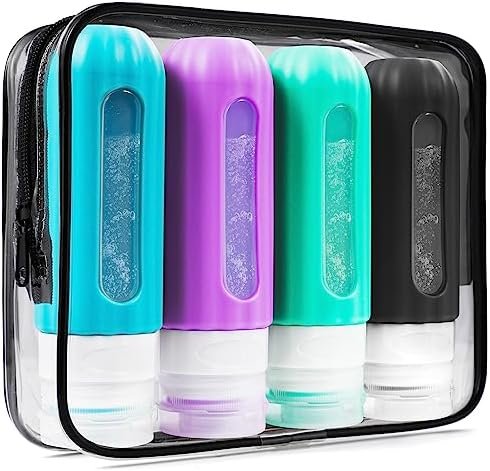 Reusable Silicone Travel Bottles for Toiletries TSA Approved, Leak Proof Travel ... - Image 2