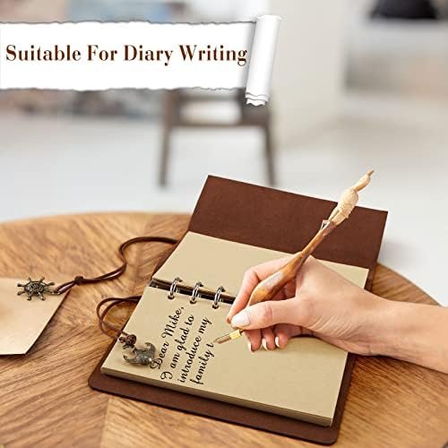 Epakh 4 Pack Leather Writing Journal Notebook Refillable Notebooks A6 Travel Jou... - Image 6