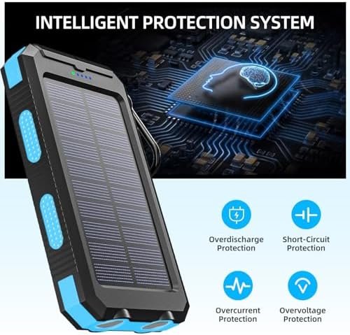 Solar Charger, 38800mAh Power Bank, Portable Charger Fast Charger Dual USB Port ... - Image 9