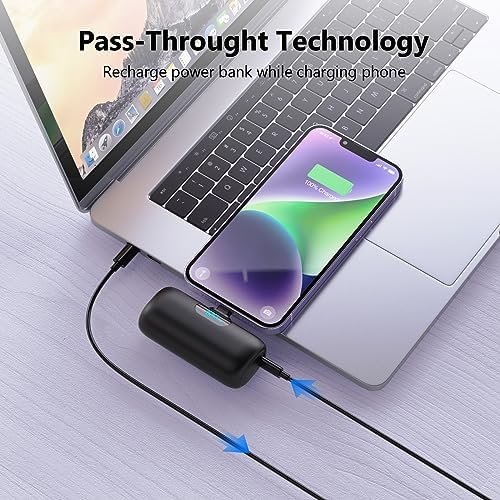 Small Portable Charger for iPhone,5000mAh Ultra-Compact Power Bank,PD Fast Charg... - Image 5