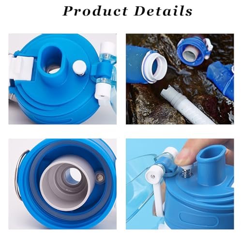 Ultra-Filtration Filtered Water Bottle,Portable Water Filter with 1l,Foldable Wa... - Image 6