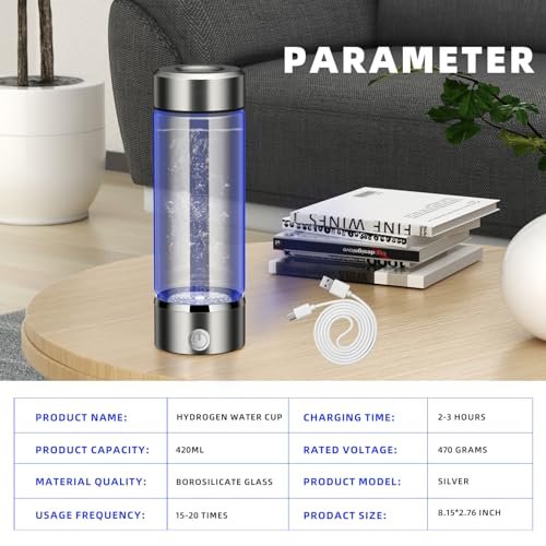 Purify Hydrogen Water Bottle Generator,Rechargeable Hydrogen Water Bottle with S... - Image 7