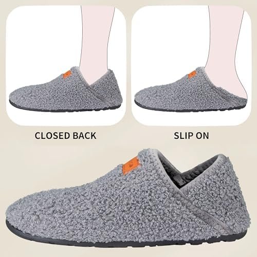 Women's Men's Fuzzy Fur Slippers Casual House Shoes Non Slip Barefoot Slipper So... - Image 8